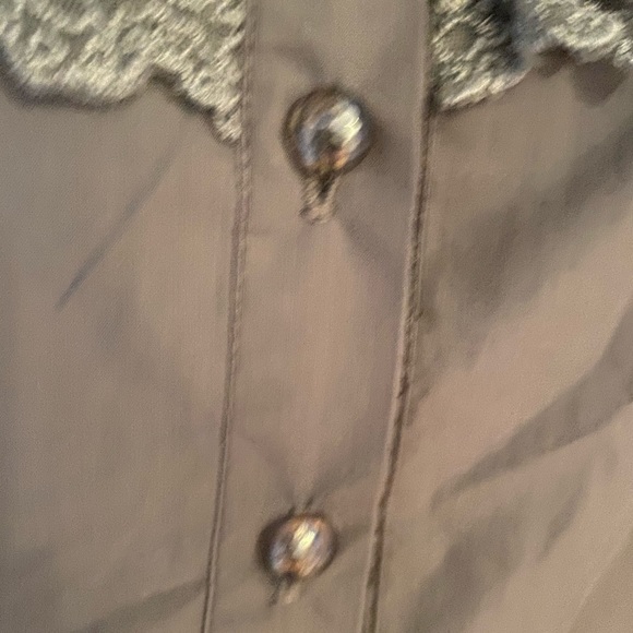 Gray button down blouse - Picture 3 of 4